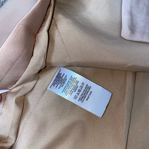 Ann Taylor blazer jacket NEW SZ 8 golden tan sheen double button Career business - Picture 10 of 11